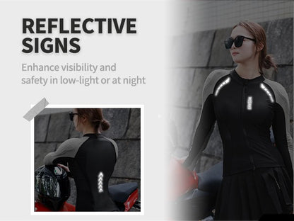 WOSAWE Women Motorcycle Jacket and Pants Set with Removable Pads Soft Protective Gear CE Certified Safety Moto Racing Clothes