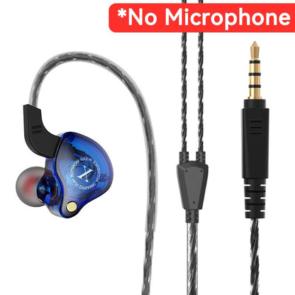 Fones de ouvido móveis com fio, graves potentes, 3,5 mm para telefone, fones de ouvido estéreo intra-auriculares com microfone, fones de ouvido Hifi para música e esporte