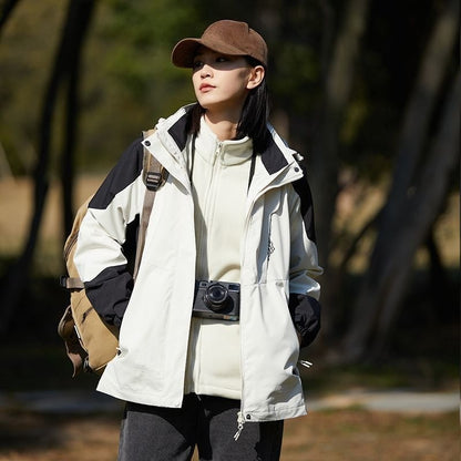 Men's Women's 2025 New Winter Jacket 3 in 1 Waterproof Windproof Detachable Outdoor Hiking Climbing Shell