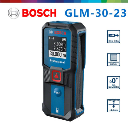 Medidor de Distância a Laser BOSCH GLM 30-23 Original Botão Duplo Alta Precisão Leve Tela Moderna Medição Sem Bateria