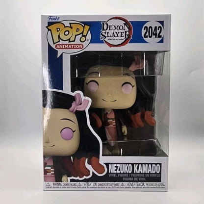 Funko Pop Genuíno Demon Slayer Akaza Kamado Tanjiro Kamado Nezuko Boneco de Ação Modelo 2041 2042 2043 Escultura de Vinil Bonecas de Presente