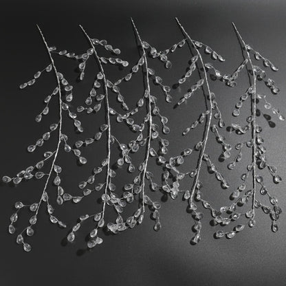 5 Pieces/35CM Short Acrylic Crystal Pendant for Christmas Tree Decoration, DIY Wedding Party Decoration Beads