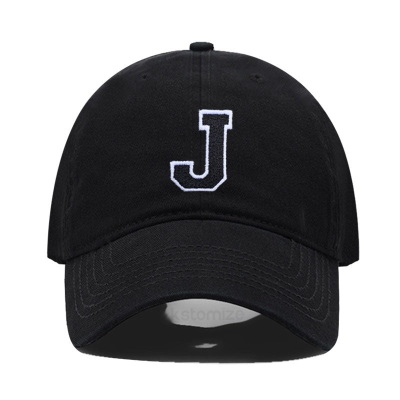Initial Letter A-Z Embroider Baseball Cap For Men Womne High Quality Soft Cotton Fashion Team Sport Visors Snapback Caps