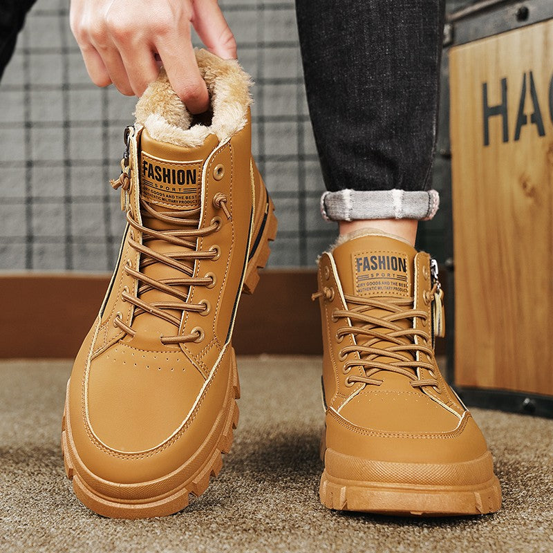 Men's winter warm ankle boots, new anti-slip sports shoes, men's motorcycle snow boots Botas Para Hombre