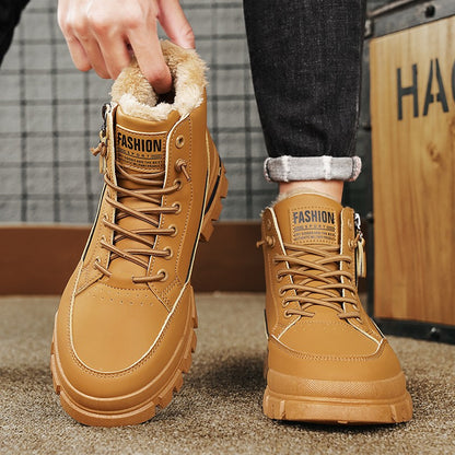 Men's winter warm ankle boots, new anti-slip sports shoes, men's motorcycle snow boots Botas Para Hombre