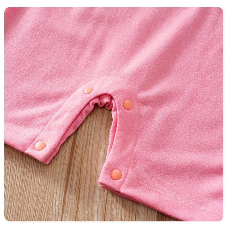 Baby Clothes Cute Cartoon Bow Rabbit Comfortable Soft Boy And Girl Summer Short Sleeved Baby Jumpsuit