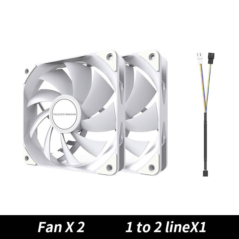 TEUCER PC Computer Case Fan PWM 4 Pin 120mm Silent 12CM Fan CPU Cooler Cooling Fan Cooling Radiator Fan 12V Adjust Fan Speed
