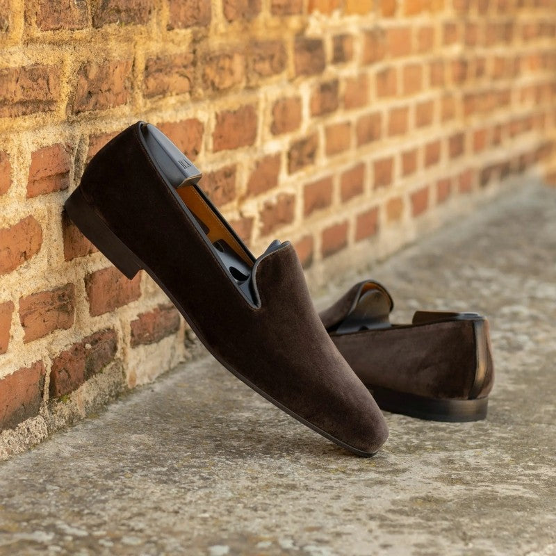 New In Red Bottom Shoes for Men Loafers Flock Solid Slip-On Party Men Dress Shoes Size 38-48 Free Shipping Men Shoes