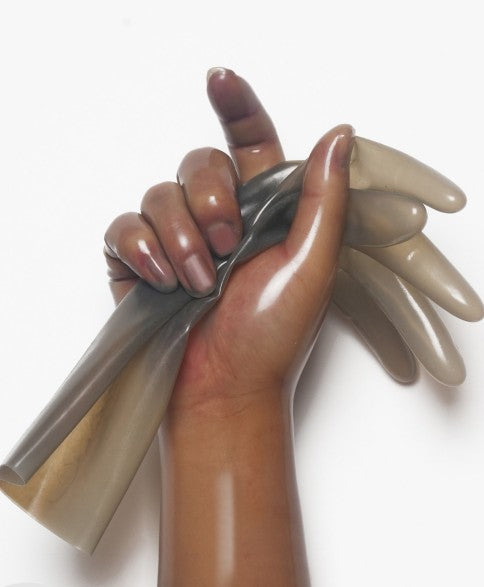 Women Men Natural Latex RED Gloves Rubber Short Gloves Cosplay Costumes Accessory