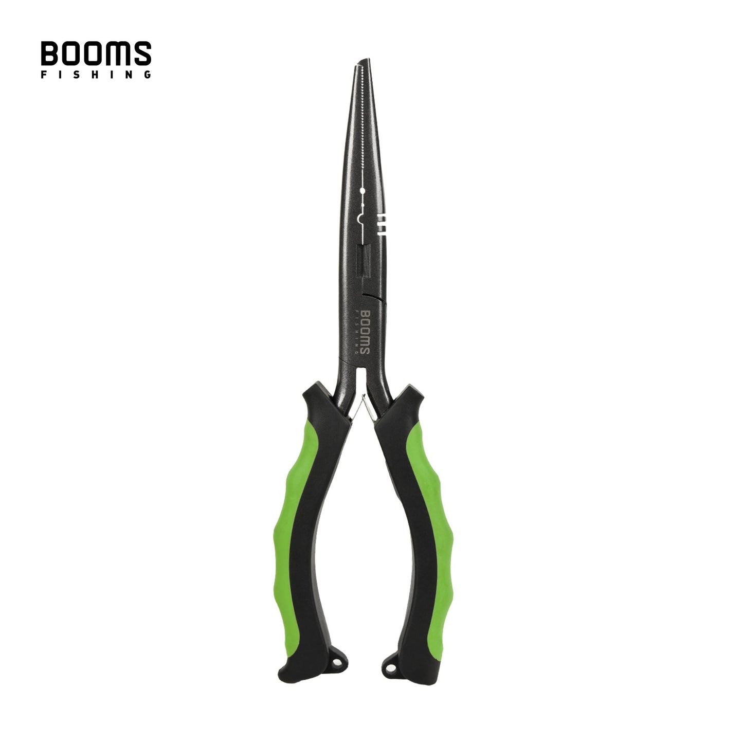 Alicate de Pesca Multifuncional Booms Fishing F03 23,5cm Bico Reto Longo Aço Inoxidável Cortador de Linha Tesoura Ferramenta