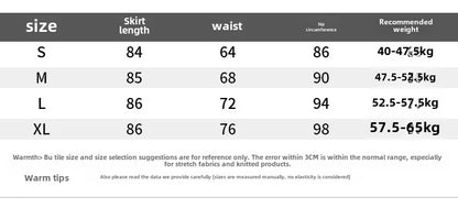 Grey High-waisted A- line Skirt Half Dress Petite Long Dress Autumn/winter For Women Side Slit Workwear