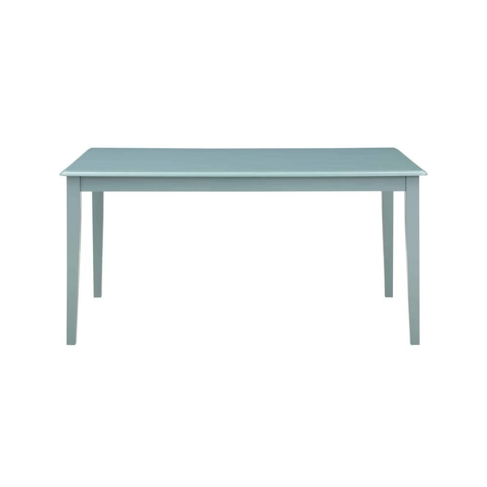 Rectangular Dining Room Table Wood Construction Seats 6 Guests Protective Glides Easy Assembly Indoor Use Warm Aspen Valley