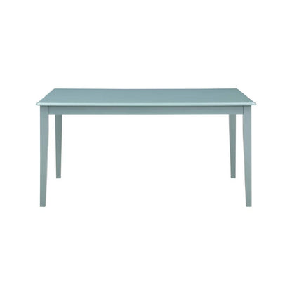 Rectangular Dining Room Table Wood Construction Seats 6 Guests Protective Glides Easy Assembly Indoor Use Warm Aspen Valley