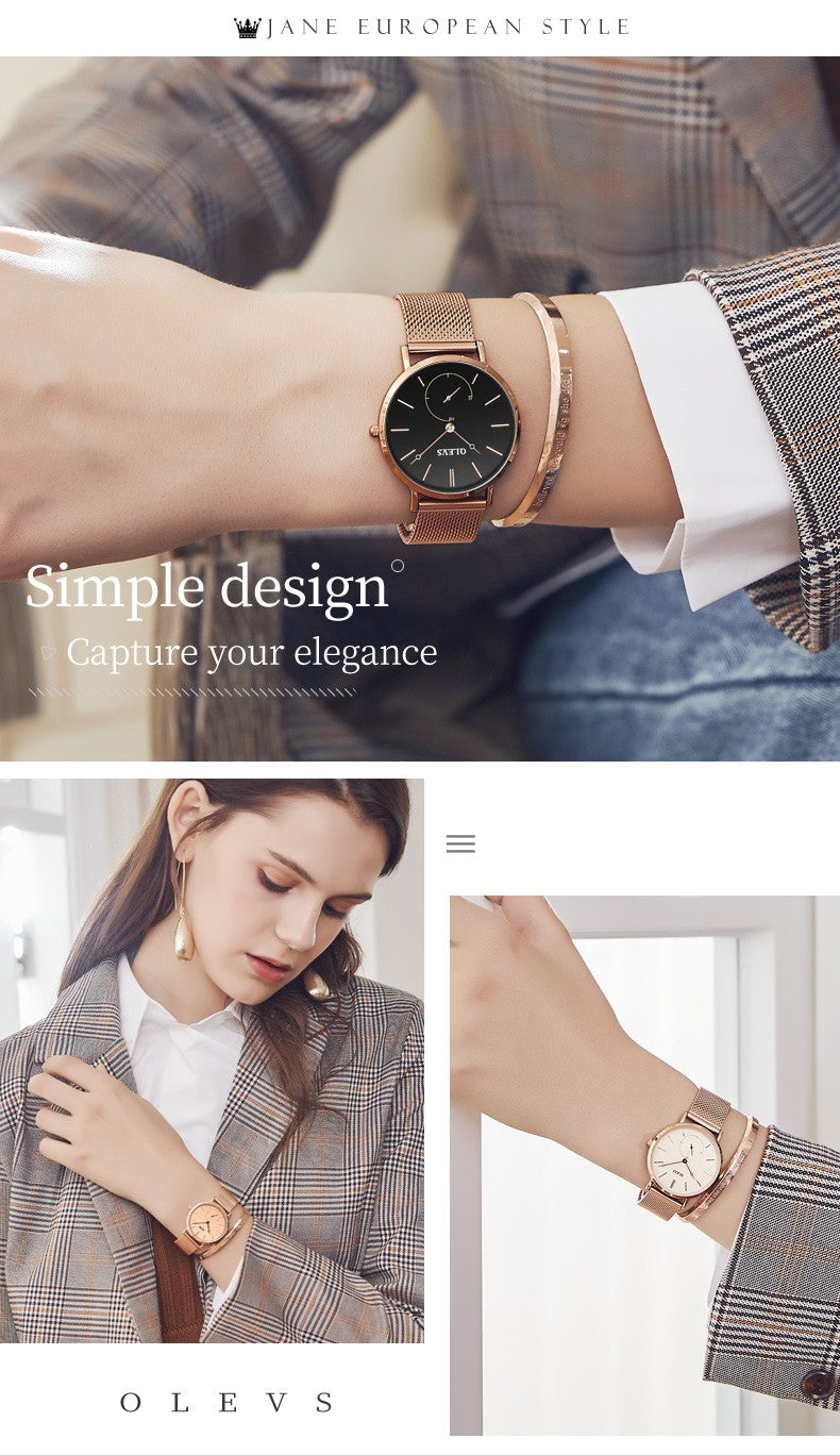 OLEVS Milanese Steel Band Quartz Women's Watch 5190