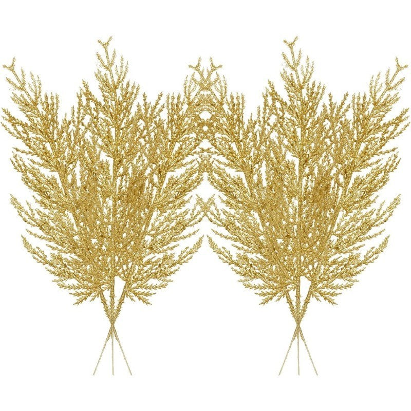 5Pcs Christmas Decoration Artificial Pine Leaves Branches Xmas Tree Pendent for Home Decor New Year Navidad DIY Garland Ornament