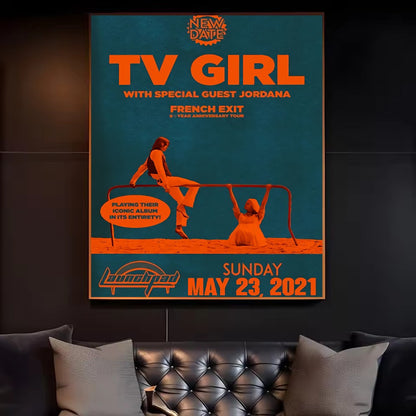 Tv Girl French Exit Lovers Rock Poster HD art canvas painting home living room bedroom bar aesthetic decoration