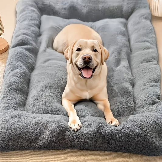 Cama para Cães e Gatos de Pelúcia Grande Almofada Ultra Macia de Poliéster para Caixas para Gatos e Cães de Todos os Tamanhos Adorável Sofá Retangular