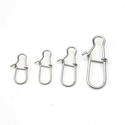 Rompin 100pçs 000-5# Anzol de Pesca Snap Pin 304 Aço Inoxidável Girador de Pesca Conector de Isca Acessórios Pesca