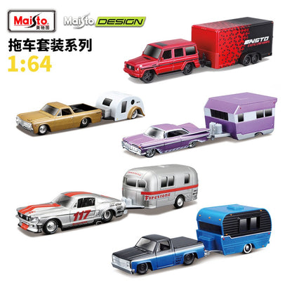 Maisto 1:64 Volkswagen Mercedes Benz Ford Chevrolet Brand collectible trailer die-cast precision model car Model collection gift