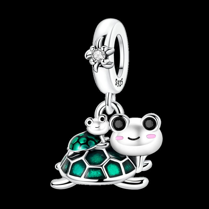 925 Sterling Silver Green Series Flower Tree Apple Pendant DIY Fine Beads Fit Original Charms Bracelet Women Jewelry Diy
