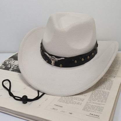 Rivet Hat Outdoor Felt Hat Western Hat Windproof For Windy Conditions Horseback Riding Western Events