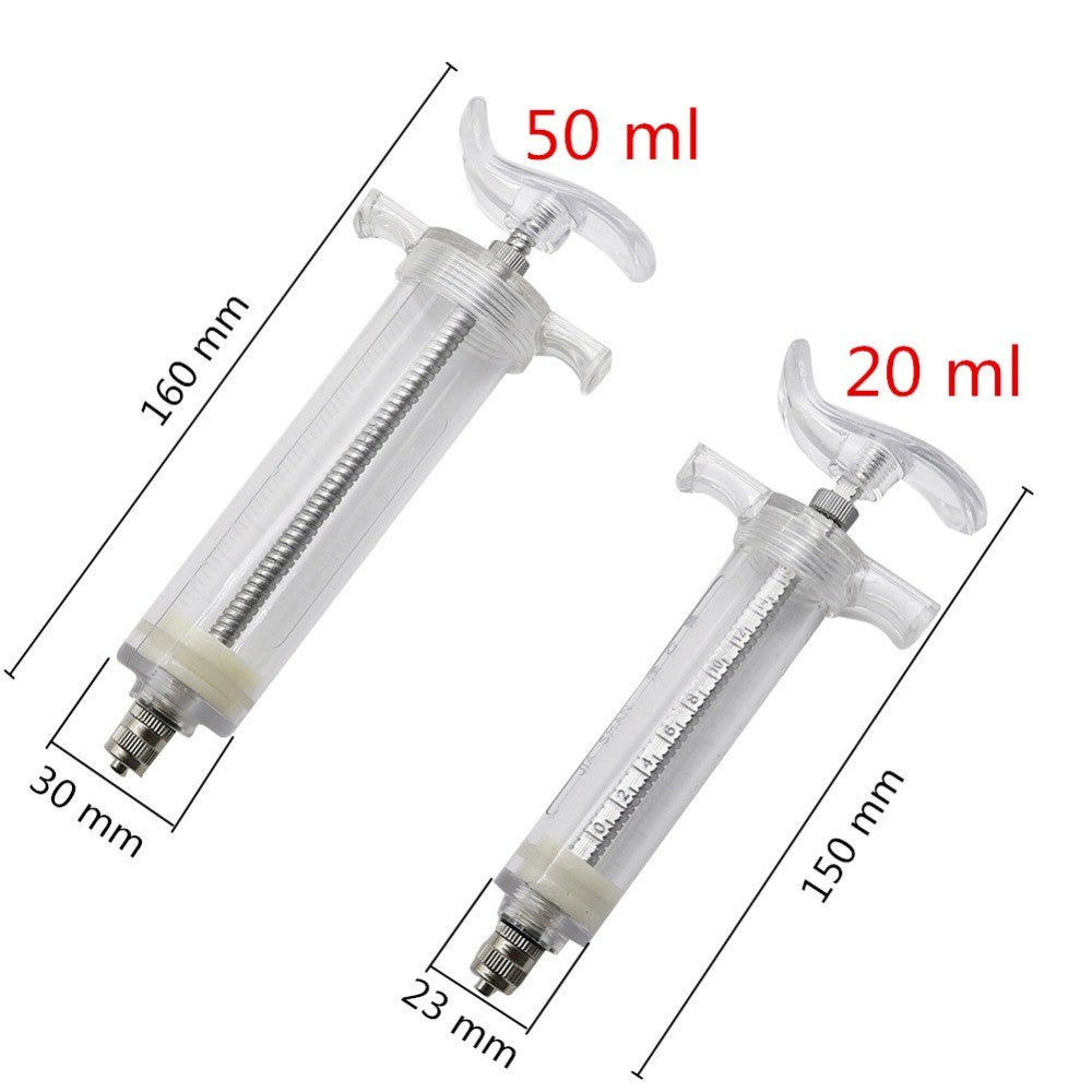 Alimentação manual de pintos e pássaros jovens de canários e pombos, conjunto de seringas de 10/20/50/100ml, 6 peças de tubo curvo de PC, colher de alimentação de metal.