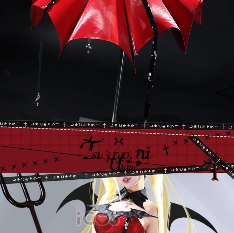 Utau Tsukiyomi Devil Costume Shugo Chara Cosplay Costume Full Set Anime Halloween Party Carnival Stage Performance Show