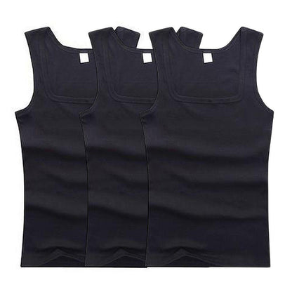 3pcs/lot Cotton Mens Tank Tops Sleeveless Solid Muscle Vest Undershirts Men's Clothes U-neck Gym Clothing Women Sleeveless Shirt
