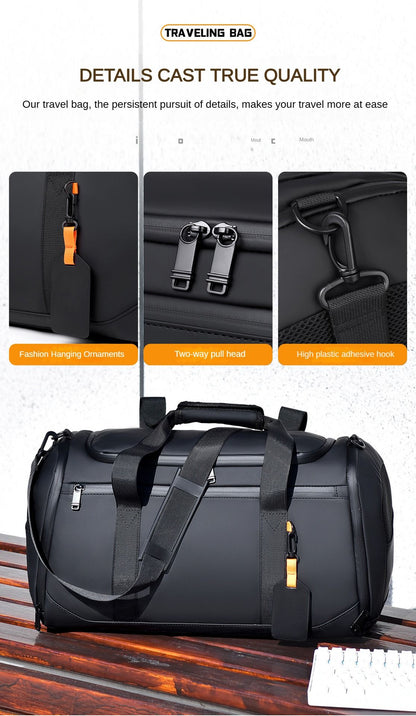 Customized High-end Men's Gym Bag Logo Fitness Bag Sports Bag Dry And Wet Travel Handbag Business Handbag Printed Name