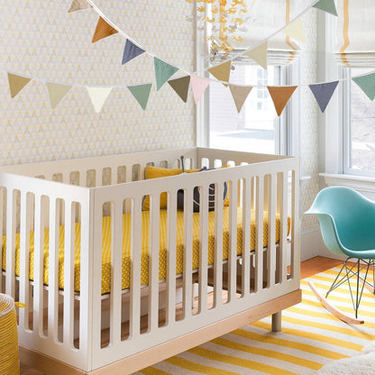 Pennant Banner Flags Nursery Bunting Banner Flags Washable Cotton Fabric Triangle Pennant Garlands for Living Room and Bedroom