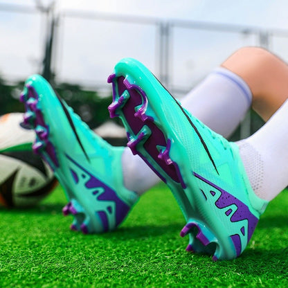 New Men Football Boots Match Indoor Long Spikes Ultralight Grass Cleats Breathable Soccer Shoes Sneakers Training Drop Shipping