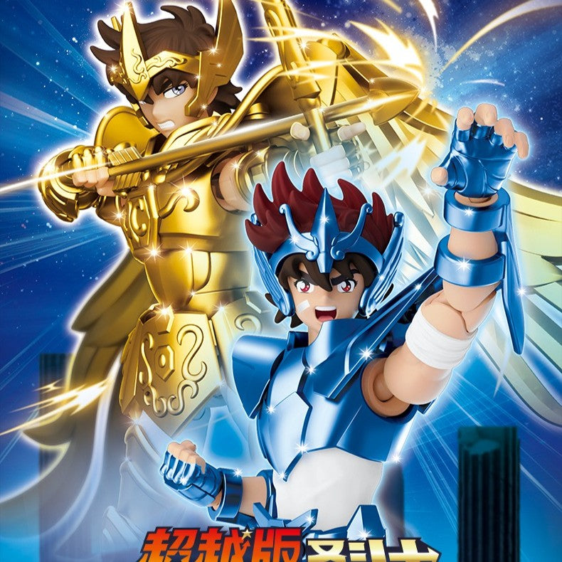 Blokees Saint Seiya Cisne Hyoga Pégaso Seiya Cavaleiros do Zodíaco Aquário Camus Áries Mu Action Figures Modelo de Anime Estátua Brinquedos
