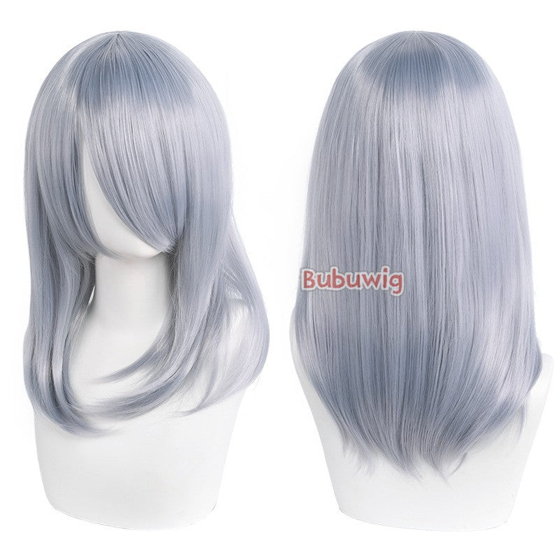 Bubuwig Synthetic Hair 30 Colors 40cm Long Straight Anime Fashion Lolita Cosplay Wigs Pure Color Blue Blonde Wig Heat Resistant
