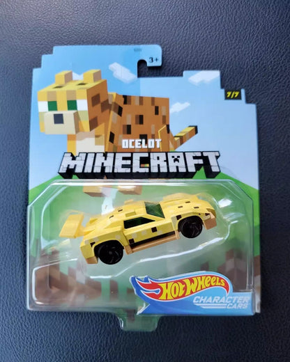 Hot Wheels Minecraft Series Genuínos, Carrinho de Brinquedo, Ornamento de Mesa, Colecionáveis, Presentes de Feriado, Em Estoque
