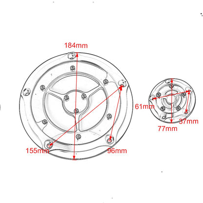 Tampa do motor CNC para Harley Touring Street Glide Softail Night Train Dyna 1999-2017 com 5 furos Derby Timing Timer