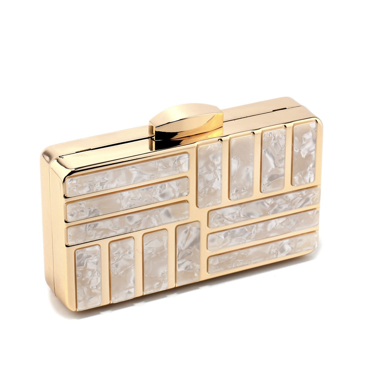 Acrylic Women Clutch Evening Bags Flap Luxury New Arrival Hollow Out Style Glitter Handbags Metal Chain Party Wedding Bridal Pro