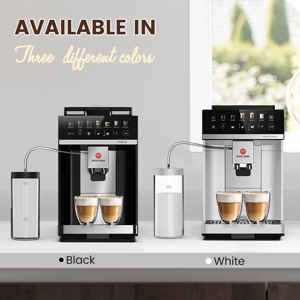 Máquina de Café Expresso Automática Mcilpoog M3 – Espumador e Reservatório de Leite Integrados, 7 Variedades de Café, Tela Sensível ao Toque