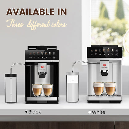 Máquina de Café Expresso Automática Mcilpoog M3 – Espumador e Reservatório de Leite Integrados, 7 Variedades de Café, Tela Sensível ao Toque