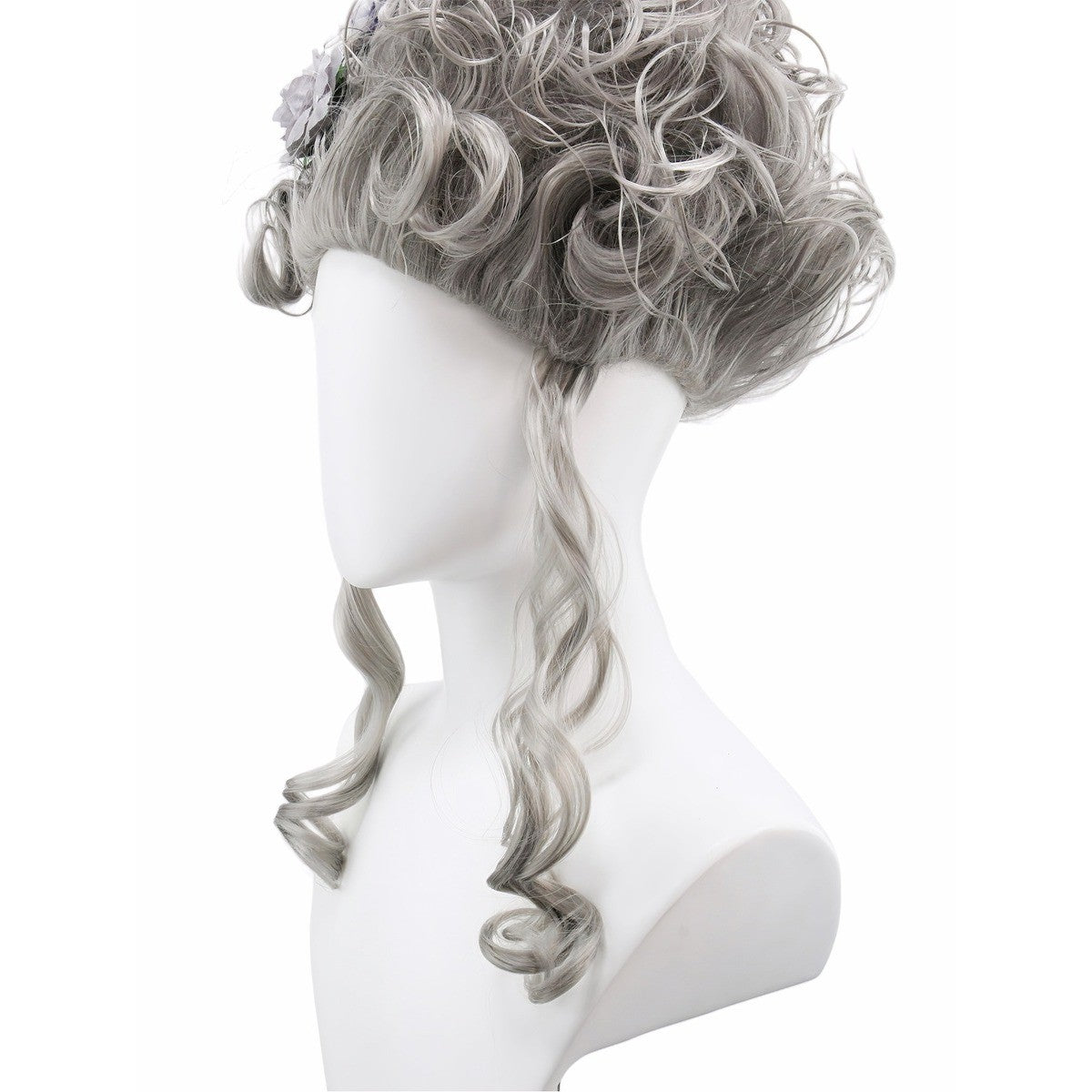 Pink Fluffy High-Top high quality Synthetic Wig | Queen's Hairstyle with Feather Flowers | Wig for Queen Cosplay