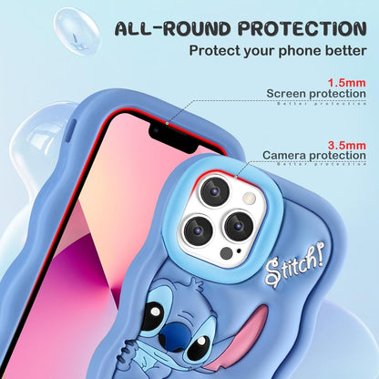 Capa de Silicone Macia com Ponto de Onda para iPhone 16 15 14 13 12 11 Pro Plus mini Max Xs XR 6 7 8 SE
