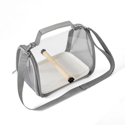 Criativa Gaiola de Viagem Portátil Transparente para Pássaros e Répteis, Ventilação Científica, Bolsa de Viagem Multiuso para Animais de Estimação