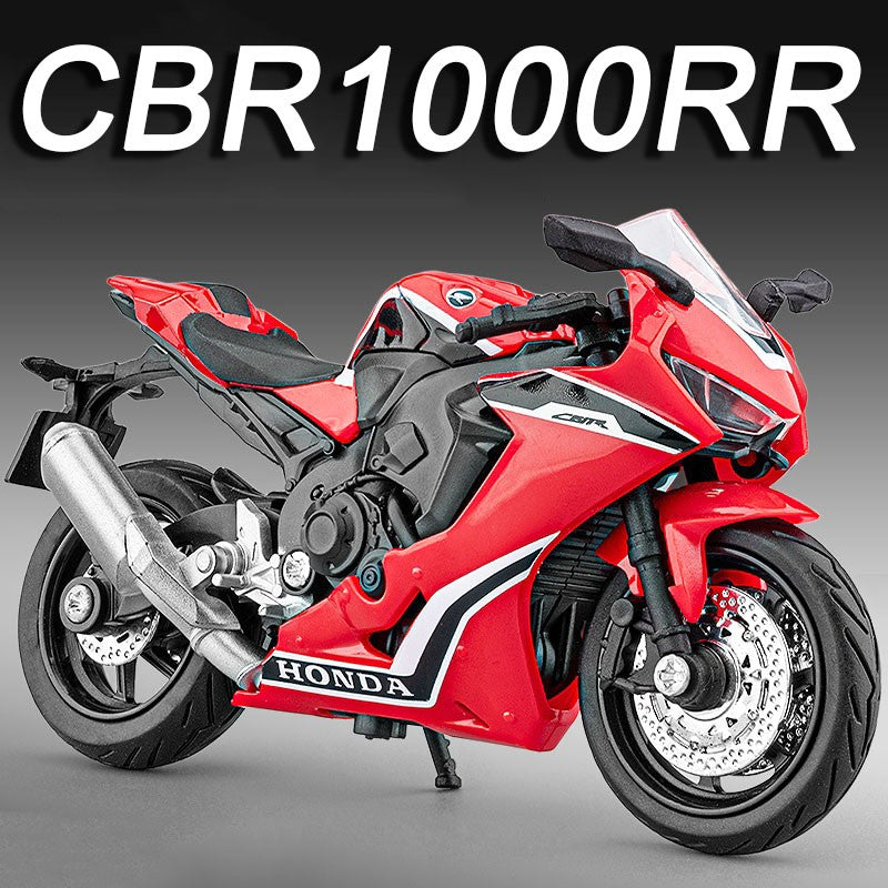 1:18 Hayabusa R1 GSX1000R CBR1000RR Modelos de Miniaturas de Motocicletas Brinquedo de Liga Fundido Direção da Roda Dianteira com Amortecimento Presentes