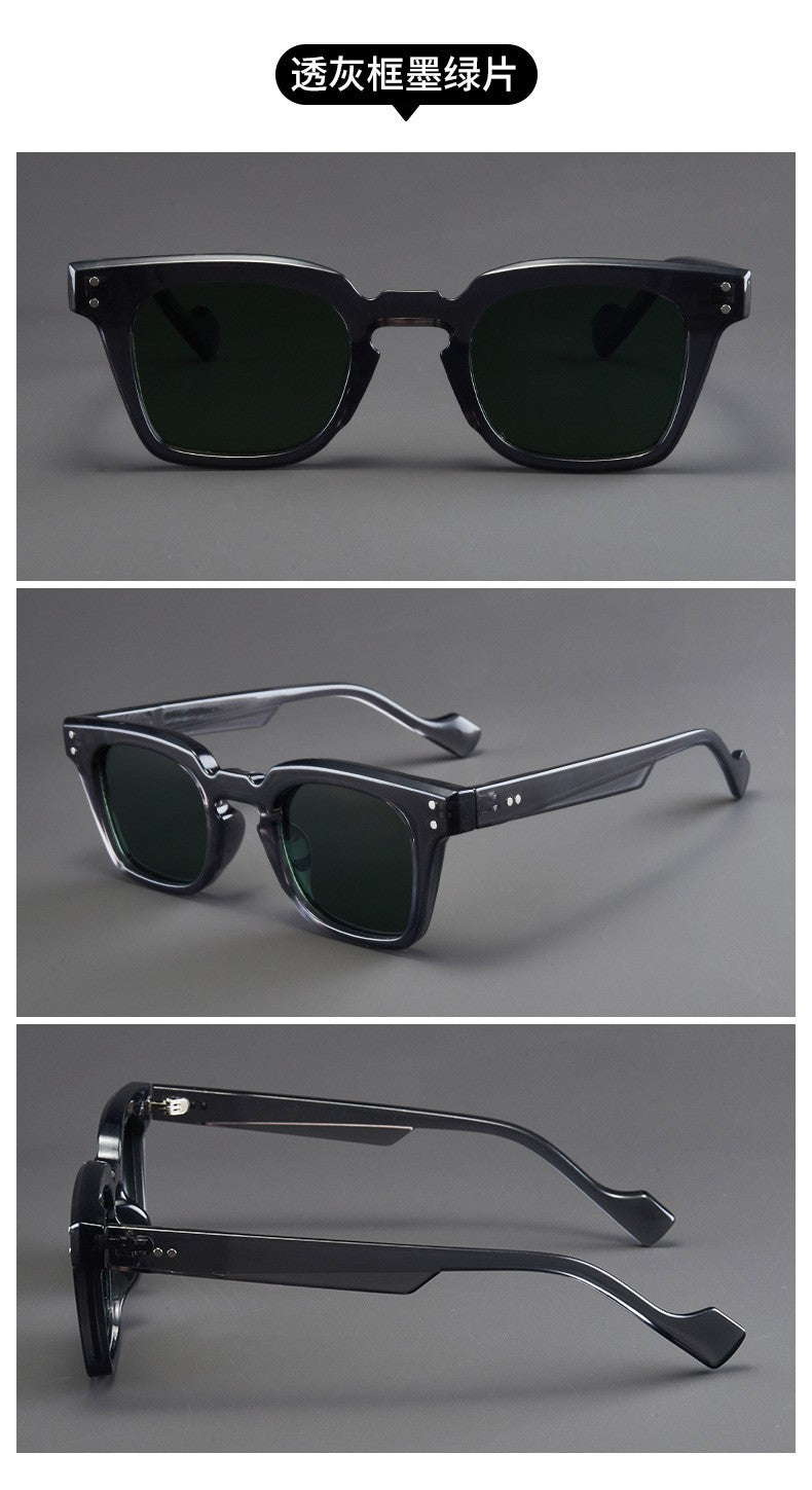 new square frame reading glasses retro printing glasses frame men women high-definition presbyopia glasses farsighted glasses