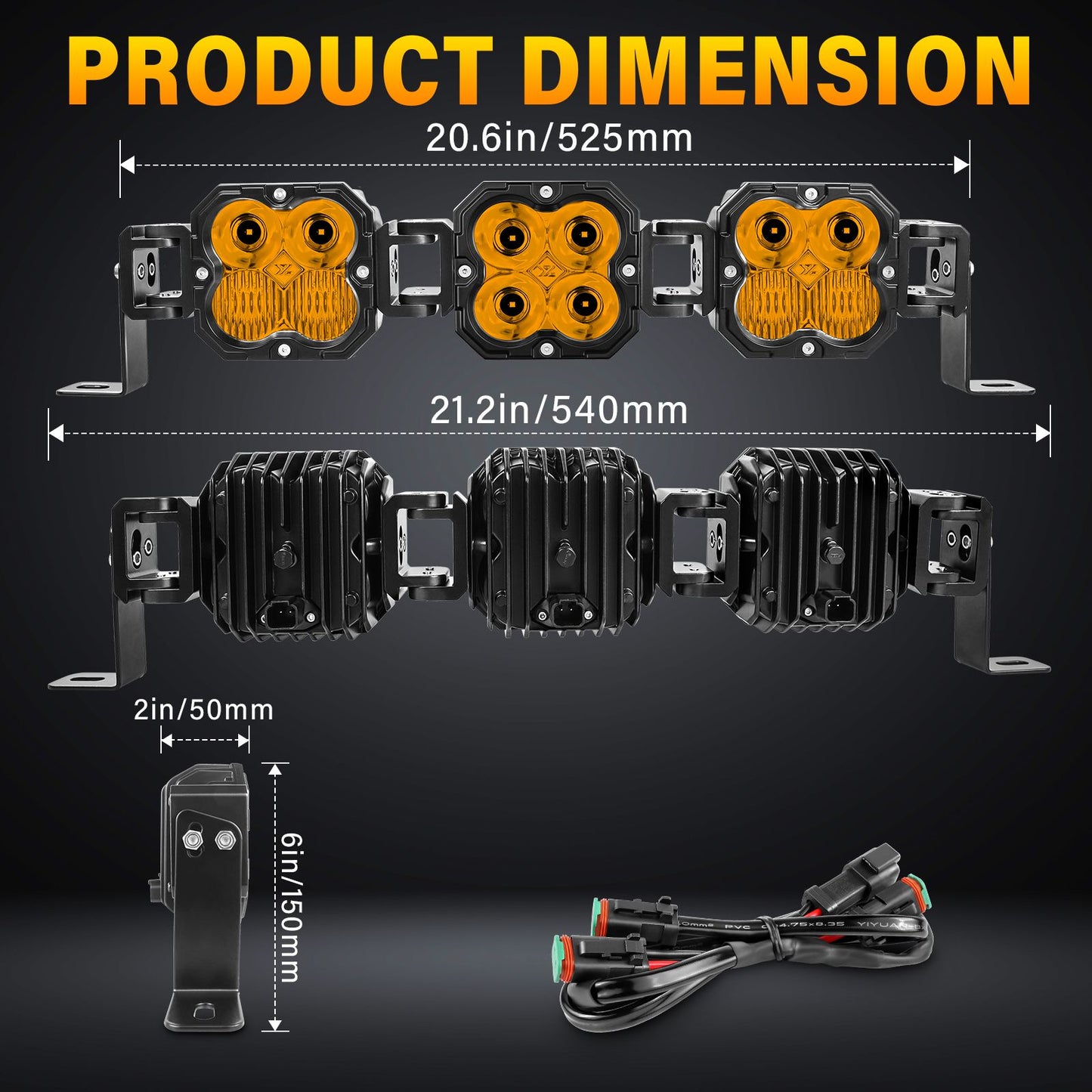 4in 30W Amer Cube LED Pod Light Spot Flood Combo Beam Work Lights,3055K/3530K Car Off-Road Driving Lamp for Truck,SUV,Motorcycle