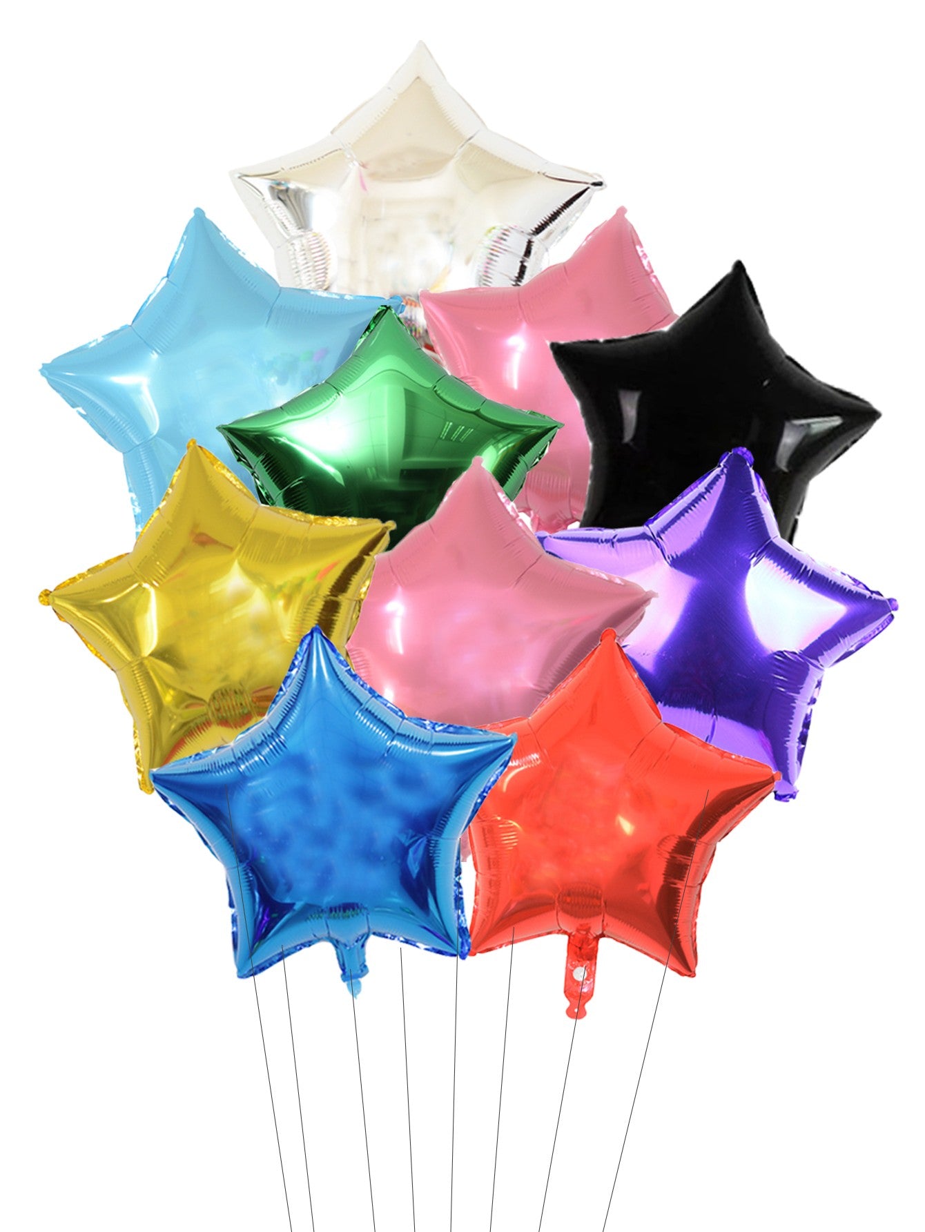 10pcs 18inch Star Foil Balloons Helium Balloon Children toy Gift 1st Birthday Party Wedding Decorations kids Globos Baby Shower