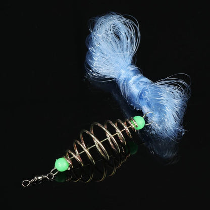 Rede de Pesca de Alta Qualidade, Fio de Alta Qualidade, Aço de Alto Carbono, Rede de Emalhar Azul Esverdeada, Contas Luminosas, Acessórios de Pesca de Cardume de Cobre
