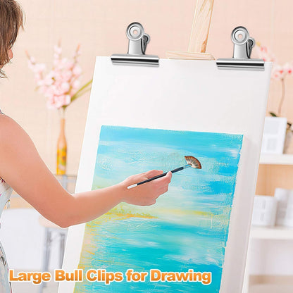 6pcs Stainless Steel Multifunctional Metal Binders Paper Binders Strong Binders School Office Home Stationery Supplies