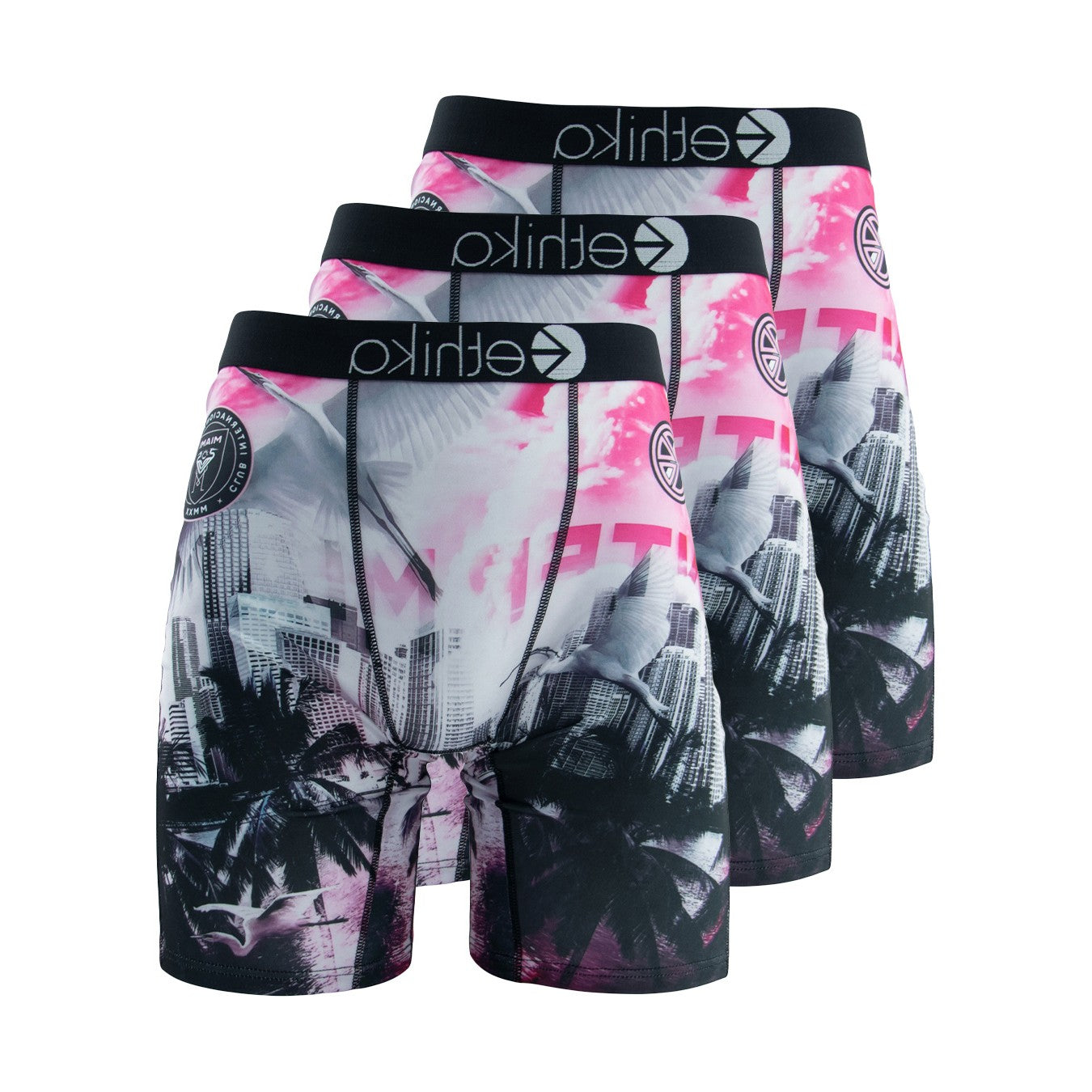 3Pcs ETHIKA Sexy Men Underwear Boxers Fashion Print Man Underpants Summer Breathable Panties Lingerie Plus Size Men Boxer Briefs