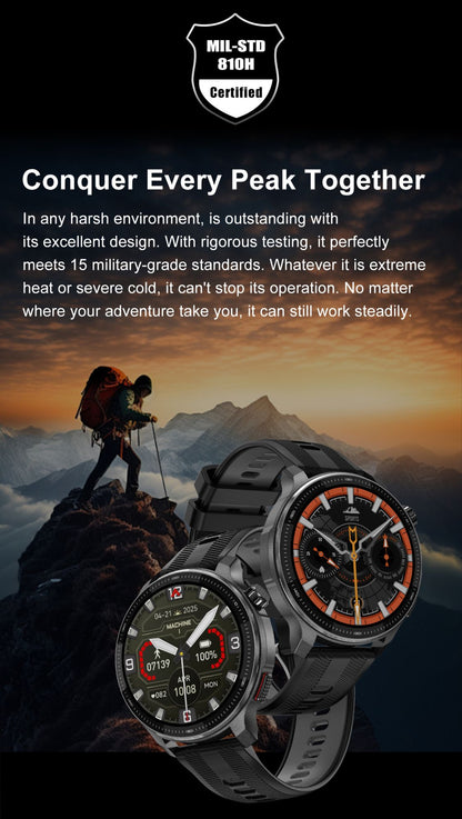 NOVO GPS Mapas Offline Smart Watch 1.43" AMOLED Militar Esportivo Smartwatch 4GB Memória Reprodutor de Vídeo Pulseira à Prova D'água 30m Natação