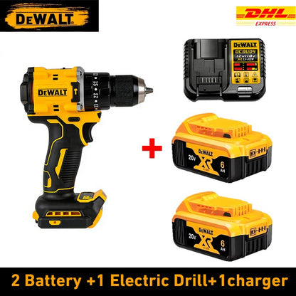 Kit de Furadeira/Parafusadeira a Bateria DEWALT DCD805 Brushless com Bateria 20V 6Ah e Carregador, Conjunto de Ferramentas Elétricas de Alta Performance
